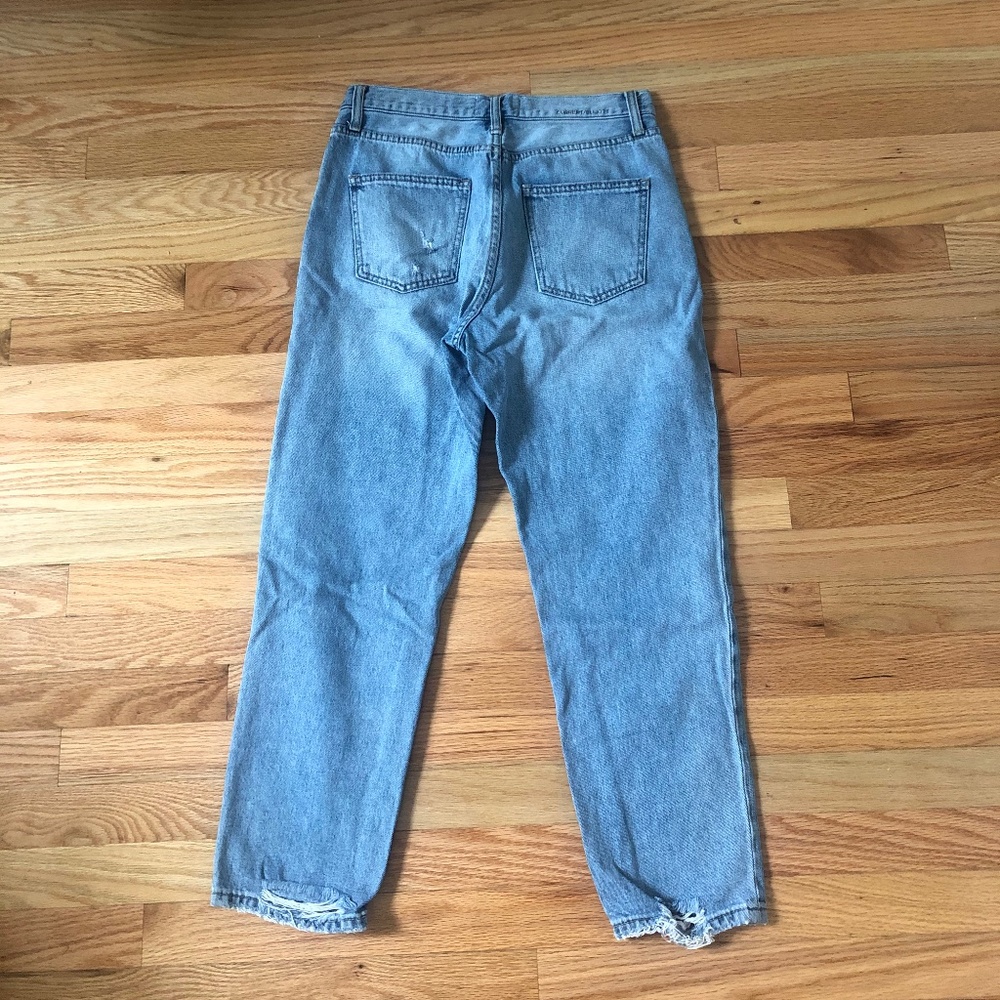 High-waisted Straight Leg Jeans